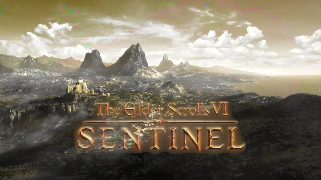 the elder scrolls 6 backdrop with logo nd official title