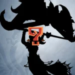 sillhoute of hunter with weapon for monster hunter wilds