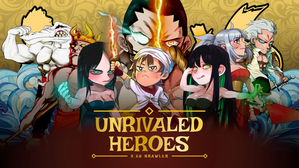 poster unrivaled heroes game indie sidoarjo indonesia