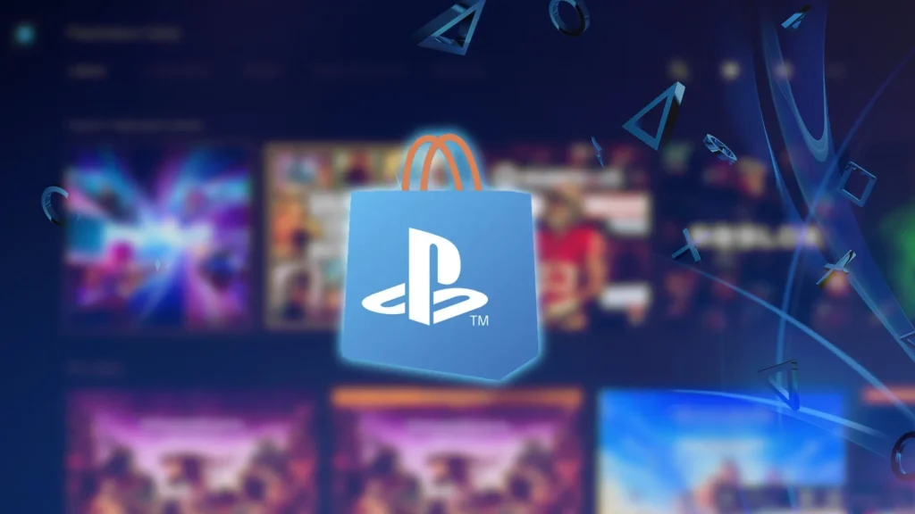 Playstation store dashboard with PSn logo