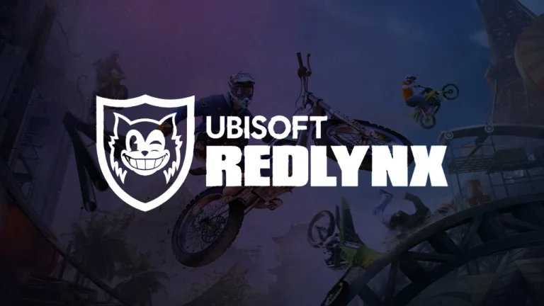 logo redlynx studio dengan backdrop trials ubisoft